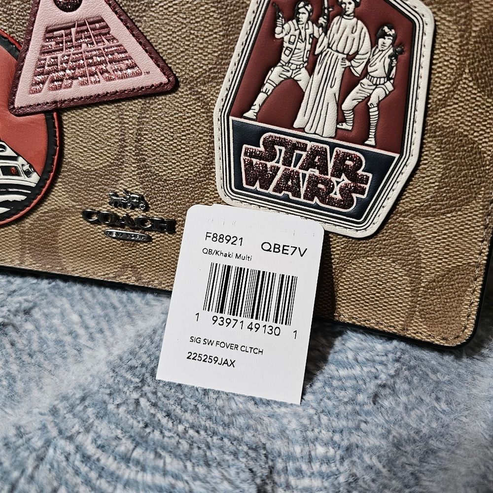 NEW Coach STAR WARS X Hayden Crossbody Clutch Foldover Purse with Patches - Picture 4 of 8